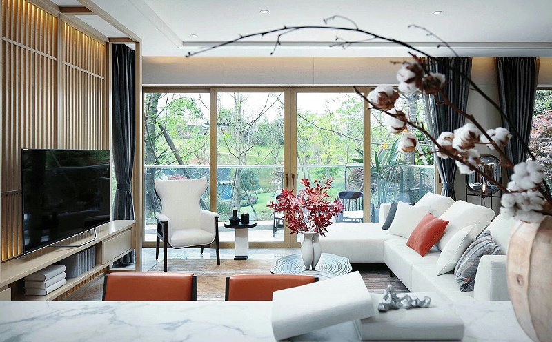 定制鋁包木門窗實(shí)拍